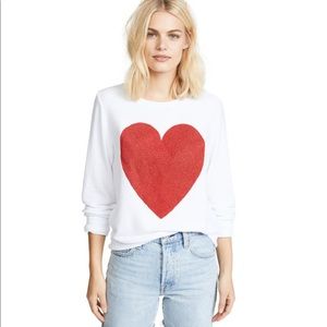 Wildfox Couture Sparkle Heart Clean Sweatshirt